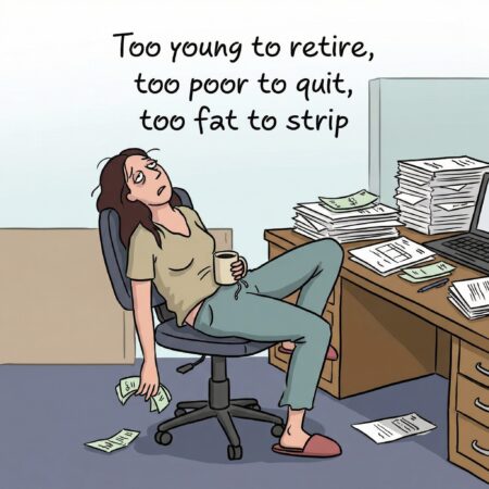 Retire quit strip papers on desk