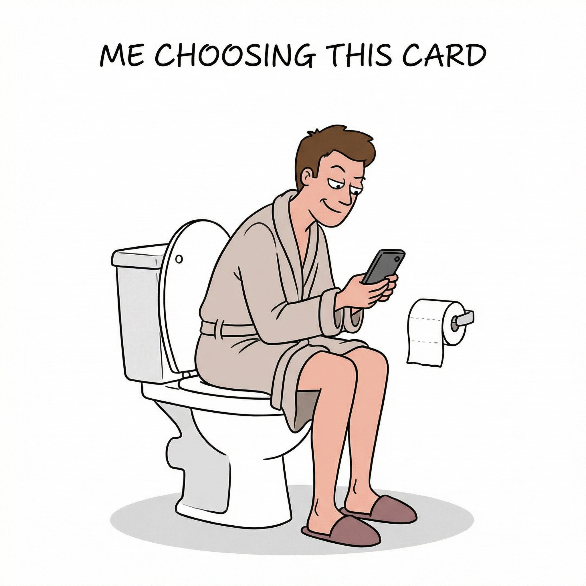 Choosing card toilet