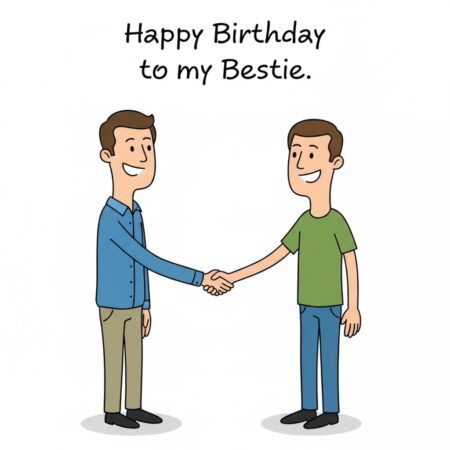 Bestie men shaking hands