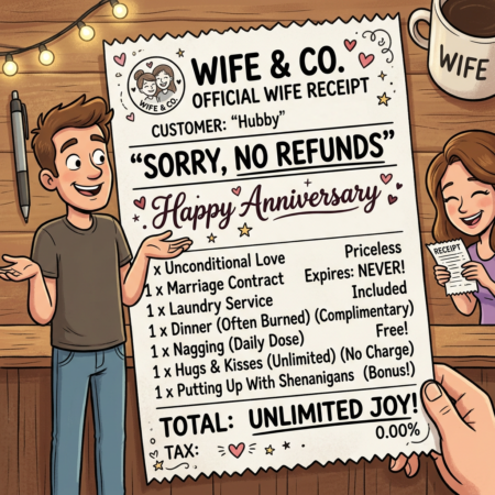 Wife Reciept Anniversary