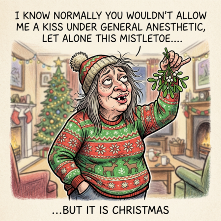 Kiss Under The Mistletoe Her