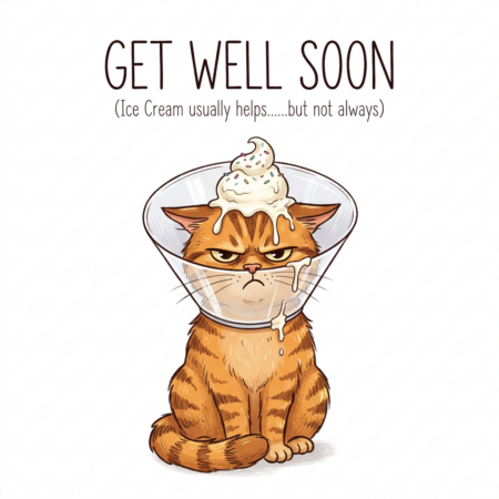 Ice Cream Helps Cat