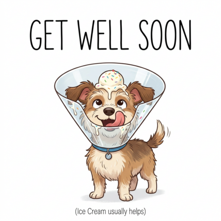 Ice Cream Helps Dog
