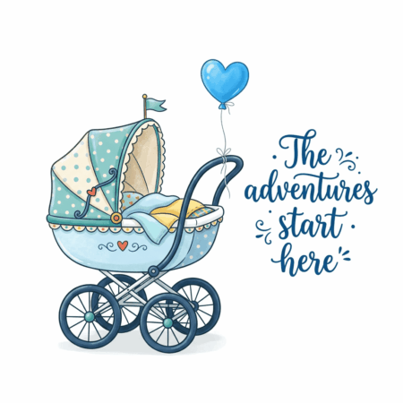 Adventures Start Here Blue