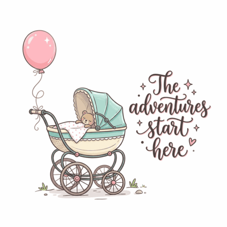 Adventures Start Here Pink
