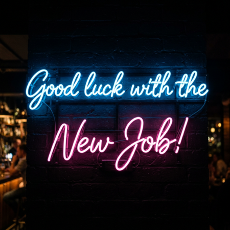 Neon New Job Pink