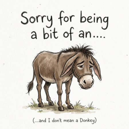 Sorry For Being A Donkey