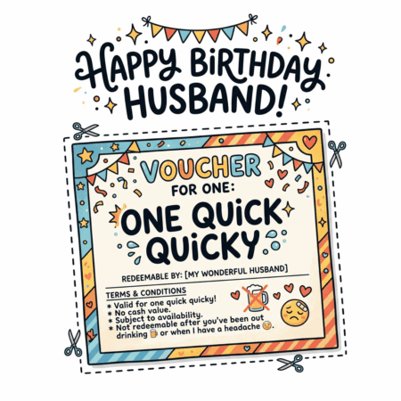 Husband Birthday Voucher